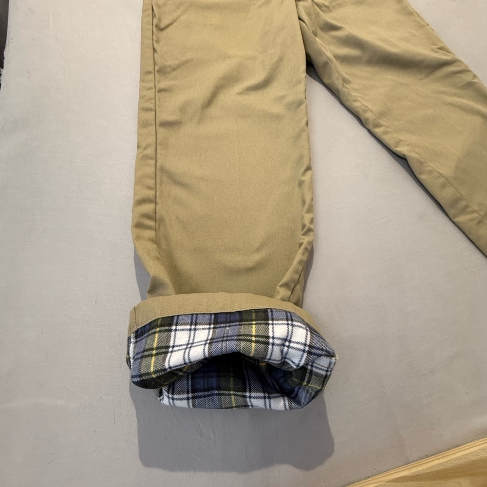 Dickies Flanel Lined Warm Khaki Work Pants Skater Vibes - Picture 3 of 7